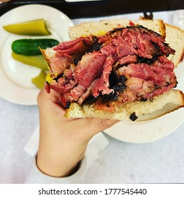 Pastrami Sandwich Katz Delicatessen New York