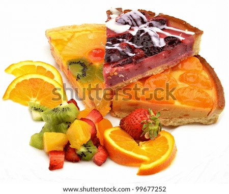 Similar – Image, Stock Photo cheesecake made of cottage cheese and strawberries