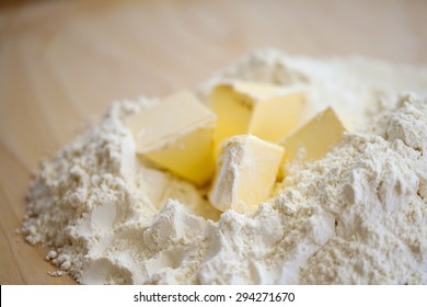 Pastry preparation, butter and flour - Powered by Shutterstock