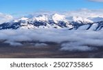 Patagonia Time Lapse At El Calafate In Santa Cruz Argentina. Snowy Mountains. Glacier Landscape. Winter Background. Patagonia Time Lapse At El Calafate In Santa Cruz Argentina.