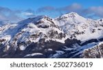 Patagonia Time Lapse At Ushuaia In Tierra Del Fuego Argentina. Snowy Mountains. Glacier Landscape. Winter Background. Patagonia Time Lapse At Ushuaia In Tierra Del Fuego Argentina.