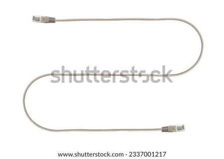 Patch cord a network cable for connecting some modems, routers and WiFi routers to a computer, the cable is isolated from the background