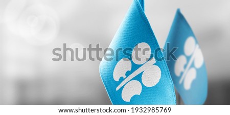 Patch of the national flag of the Organization of the Petroleum Exporting Countries on a white t-shirt