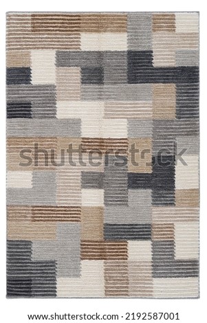 patchwork carpet on white background