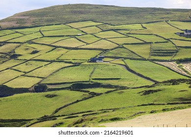 Patchwork of green fields in rural Ireland. Panoramic view of traditional Irish countryside. - Powered by Shutterstock