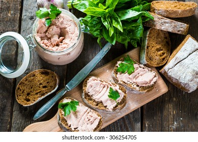 Pate In A Jar And Sandwiches