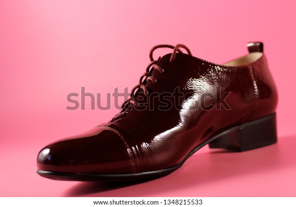 patent leather burgundy shoes