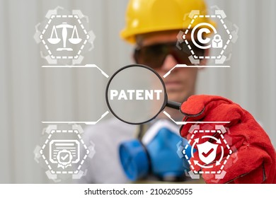 Patent Regulations Management Industry Concept. Patented Industrial Innovative Invention And Technology. Patenting New Product.