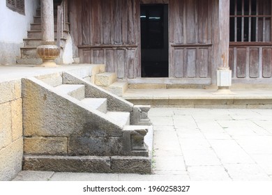 Patern In Door And Stone Carving At The Vuong's House, Ha Giang Province, Vietnam