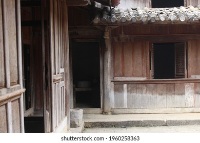 Patern In Door And Stone Carving At The Vuong's House, Ha Giang Province, Vietnam