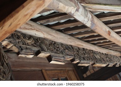 Patern In Door And Stone Carving At The Vuong's House, Ha Giang Province, Vietnam