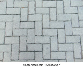 Patern Of Grey Brick Road 