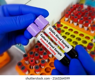 Paternity Testing By DNA Sequencing Of Father's And Children's Blood Sample.