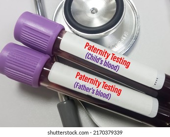 Paternity Testing By DNA Sequencing Of Father's And Children's Blood Sample.