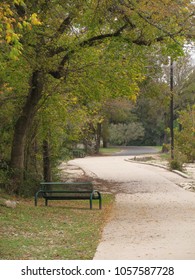 Path Along San Gabriel River At Blue Hole Park In Georgetown, Texas