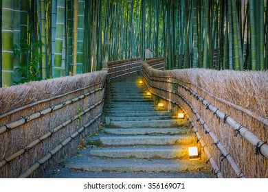 Path to bamboo forest, Arashiyama, Kyoto, Japan