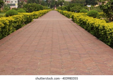 The Path  Of Brick In The Park