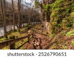 A path in Clifton State Nature Preserve in early spring.  