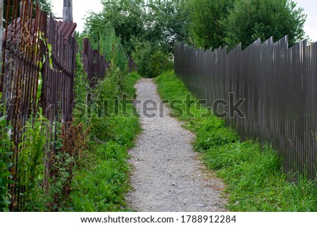 the path is fenced on both sides