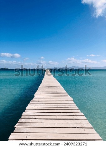 Similar – Image, Stock Photo Pier of the trough bridge of the Elbe-Havel-Canal over the Elbe near Hohenwarthe / Magdeburg