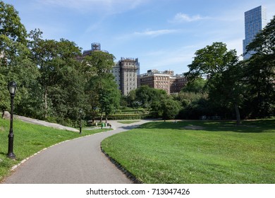 Path Leading To The Central Park Conservatory Garden In New York City