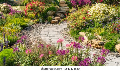 path leading through a garden