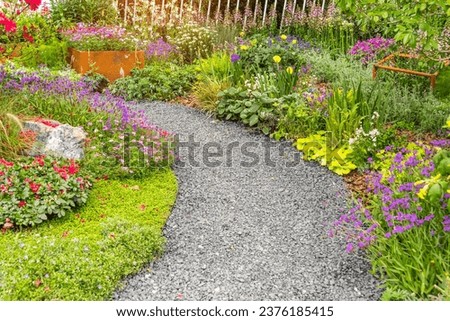 path leading through a garden
