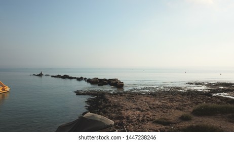 Horizon Lever Du Soleil Plage Sentier Sable Images Stock