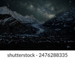 “A path to Infinity”….. Milkway Galactic Core captured over majestic Drang Drung Glacier. The formation of “S” curve leading to the gateway of universe.