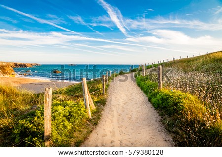 Path to the ocean, Quiberon's landscape, Bretagne, France