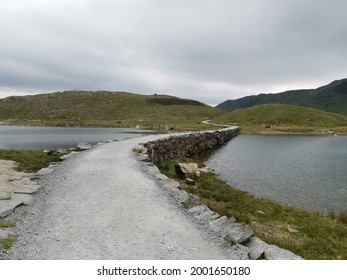 Path Over Lake At Mount Snowdon, Wales