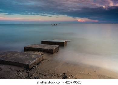 The Path To Unknown Territory At Princess Beach, Malacca, Soft Focus Due To Long Exposure