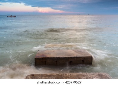 The Path To Unknown Territory At Princess Beach, Malacca, Soft Focus Due To Long Exposure