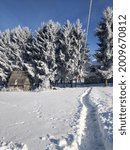 the path in winter landscape