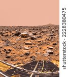 Pathfinder on Mars. robot exploring the planet Mars. Elements of this image are furnished by NASA