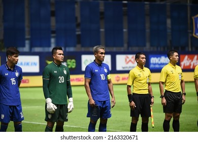 Pathumthani -Thailand-31May2022:Teerasil Dangda #10 Player Of Thailand During Friendly Match Between Thailand Against Bahrain At Bg Stadium,thailand