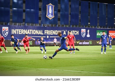 Pathumthani -Thailand-31May2022:Teerasil Dangda #10 Player Of Thailand During Friendly Match Between Thailand Against Bahrain At Bg Stadium,thailand