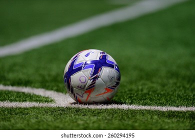 PATHUMTHANI,THAILAND, MARCH 2015 :match Ball For Thai Premier League 2015 At LeoStadium On MARCH 11, 2015 In Thailand