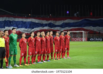 Pathumthani-Thailand-5sep2019: Player Of Vietnam In Action During Match World Cup Qualifiers 2022 Between Thailand Against Vietnam At Thammasat Stadium,thailand