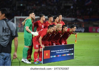 Pathumthani-Thailand-5sep2019: Player Of Vietnam In Action During Match World Cup Qualifiers 2022 Between Thailand Against Vietnam At Thammasat Stadium,thailand