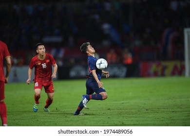 Pathumthani-Thailand-5sep2019:Chanathip Songkrasin #10  Player Of Thailand In Action During Match World Cup Qualifiers 2022 Between Thailand Against Vietnam At Thammasat Stadium,thailand