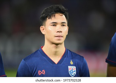 Pathumthani-Thailand-5sep2019:Player Of Thailand In Action During Match World Cup Qualifiers 2022 Between Thailand Against Vietnam At Thammasat Stadium,thailand