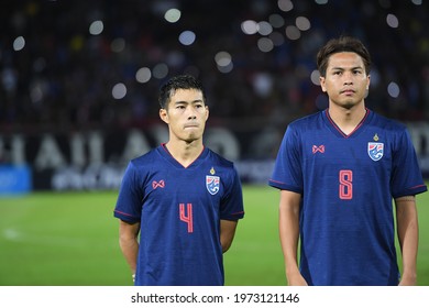 Pathumthani-Thailand-5sep2019:Sarach Yooyen #4 Player Of Thailand In Action During Match World Cup Qualifiers 2022 Between Thailand Against Vietnam At Thammasat Stadium,thailand