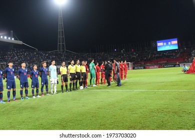 Pathumthani-Thailand-5sep2019:Team Livestream During Match World Cup Qualifiers 2022 Between Thailand Against Vietnam At Thammasat Stadium,thailand