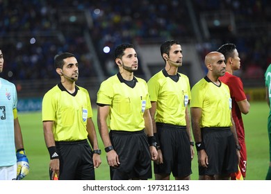 Pathumthani-Thailand-5sep2019:Team Referee During Match World Cup Qualifiers 2022 Between Thailand Against Vietnam At Thammasat Stadium,thailand