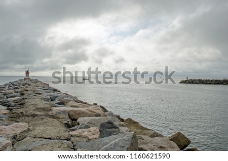 Pathway madeup of stone at beach