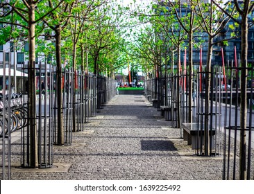 Pathway Near Grand Canal Quay In Dublin Ireland