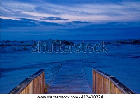 The pathway to the ocean in NewJersey