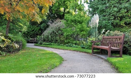 Pathway in a Peaceful Green Park
