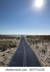 Pathway To Robert Moses Field 5 Beach On Long Island, New York.